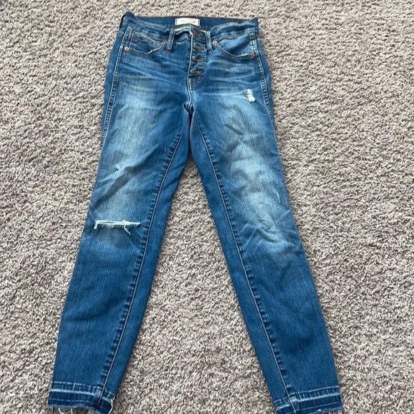 Madewell 10" High-Rise Skinny denim Jeans in Hayes Wash size 25 - Picture 2 of 9
